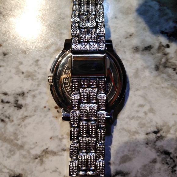 18K White Gold Plated Iced Out Quartz Watch - Picture 6 of 8